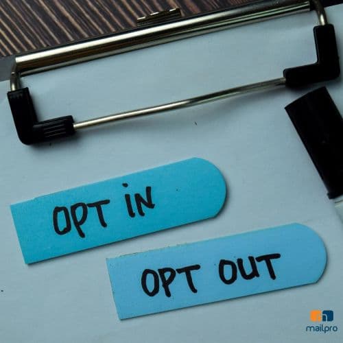Mensagem de Email Opt-in