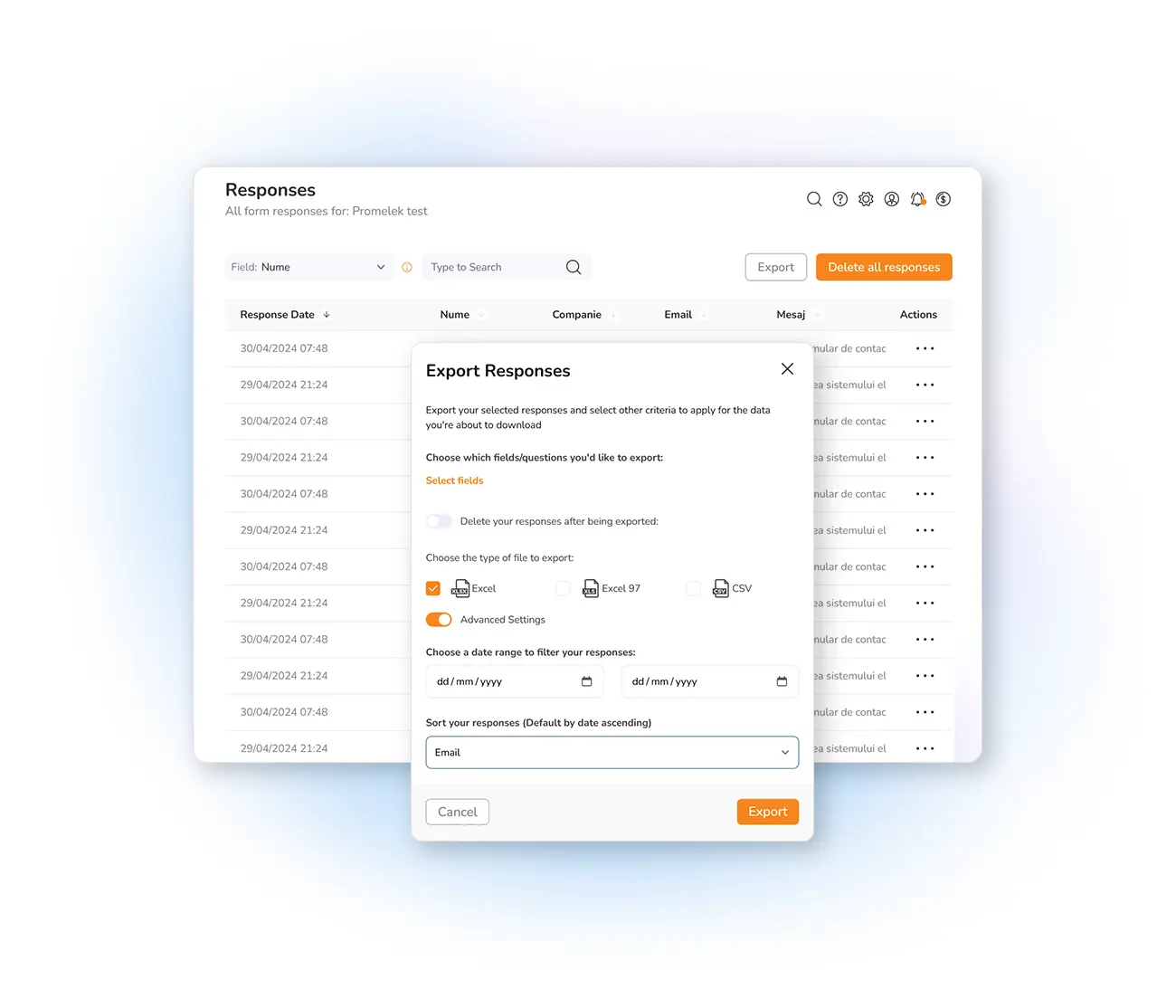 Contatos sincronizados prontos para campanhas de email marketing