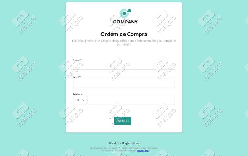 Ordem de Compra Simplificada