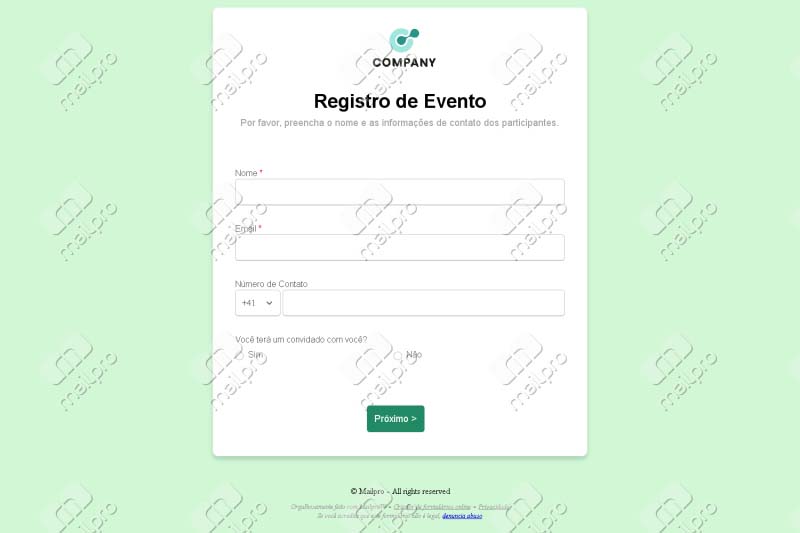 Registro de Evento Online