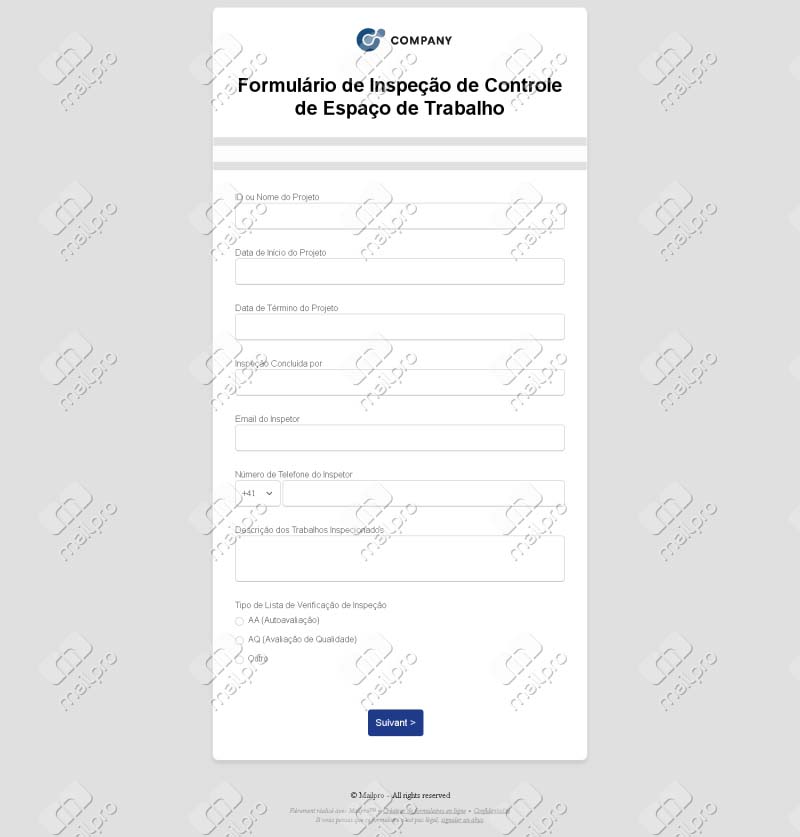 Formulário de Incidentes e Auditoria