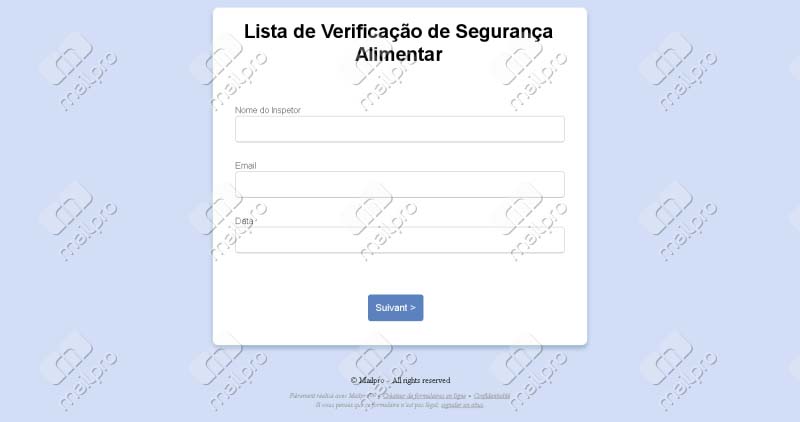 Checklist de Segurança Alimentar