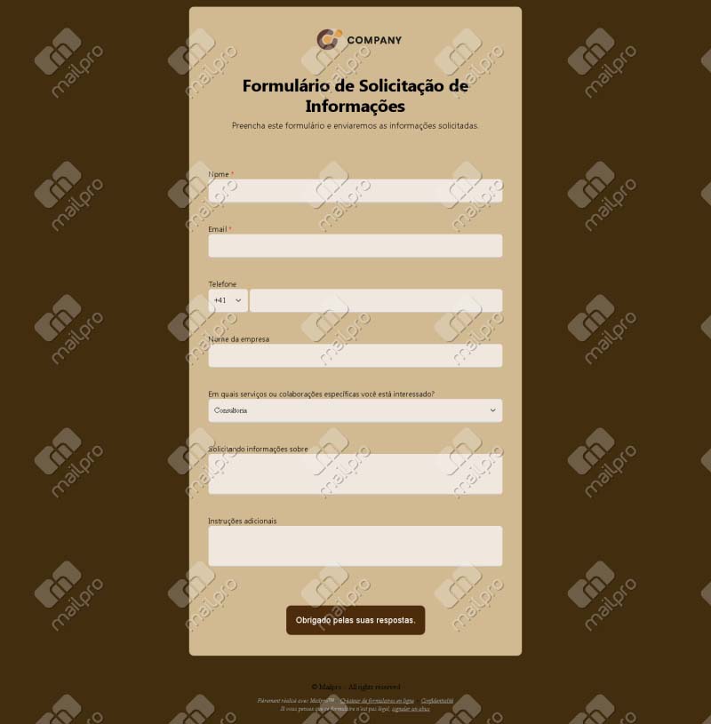 Solicitação de Informações