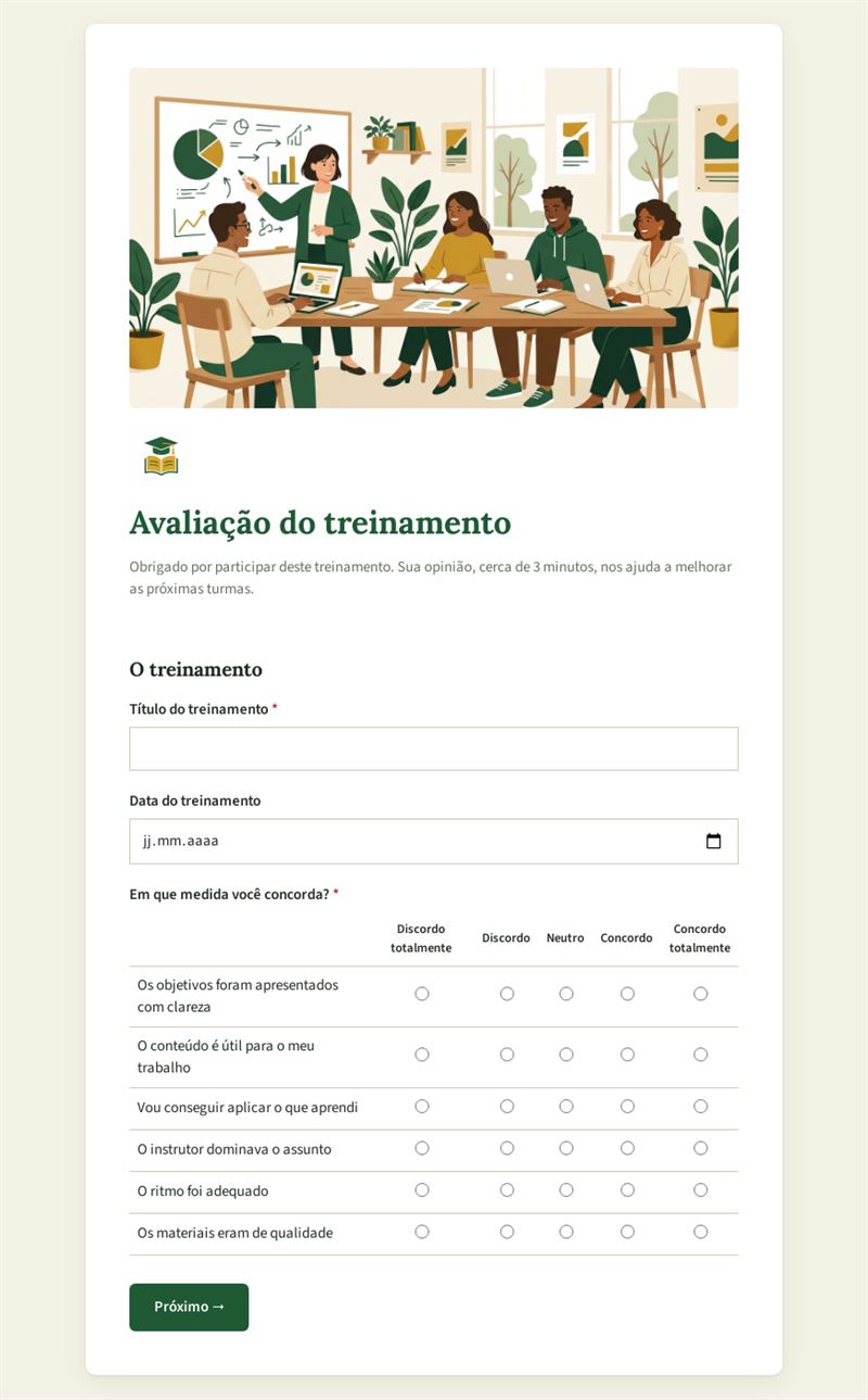Avaliação do treinamento