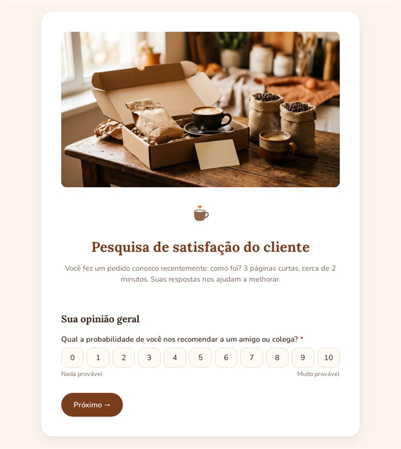 Pesquisa de satisfação do cliente