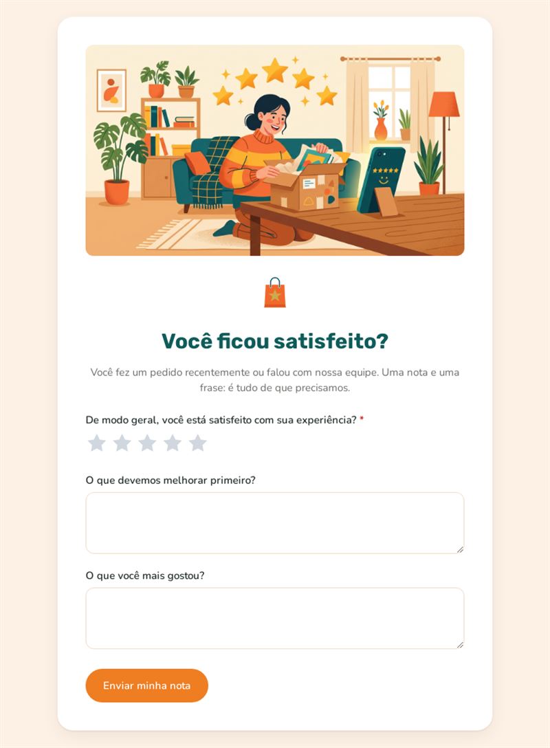 Você ficou satisfeito?