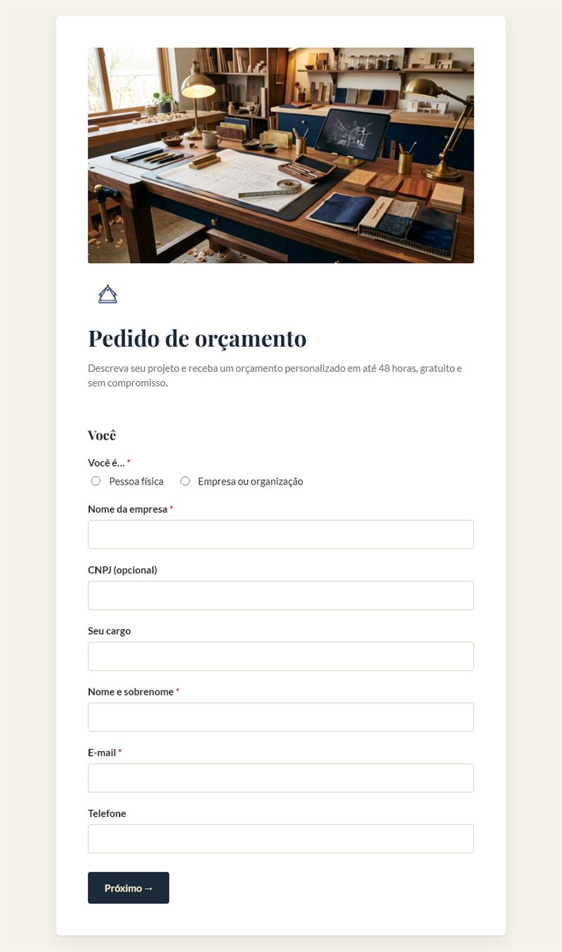 Pedido de orçamento
