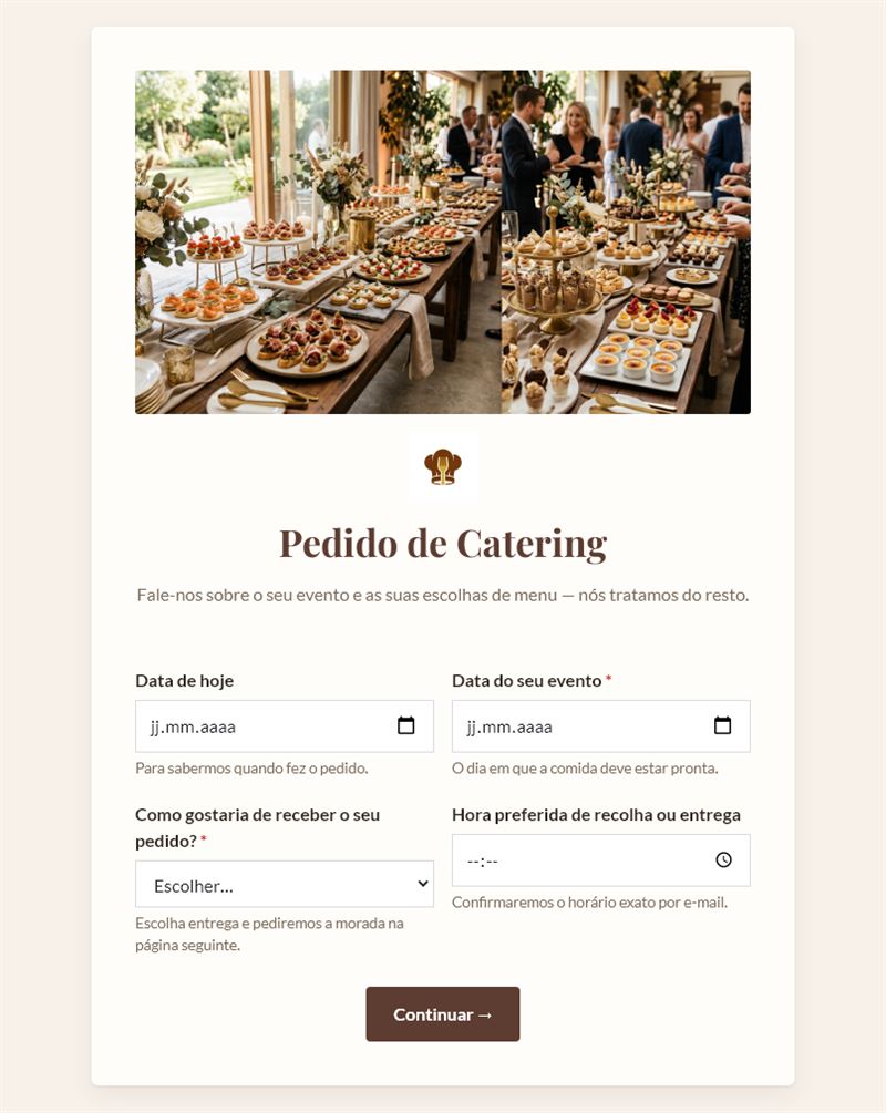 Pedido de Buffet Online