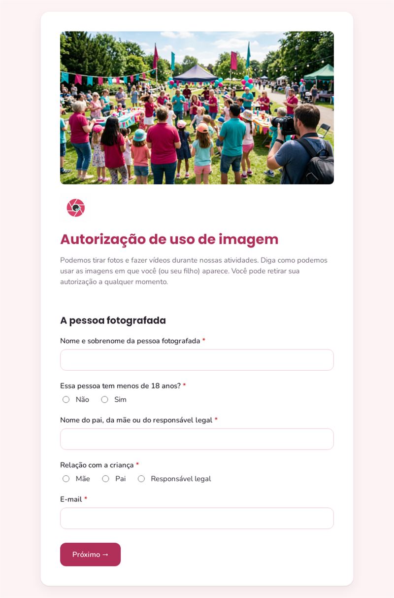 Autorização de uso de imagem