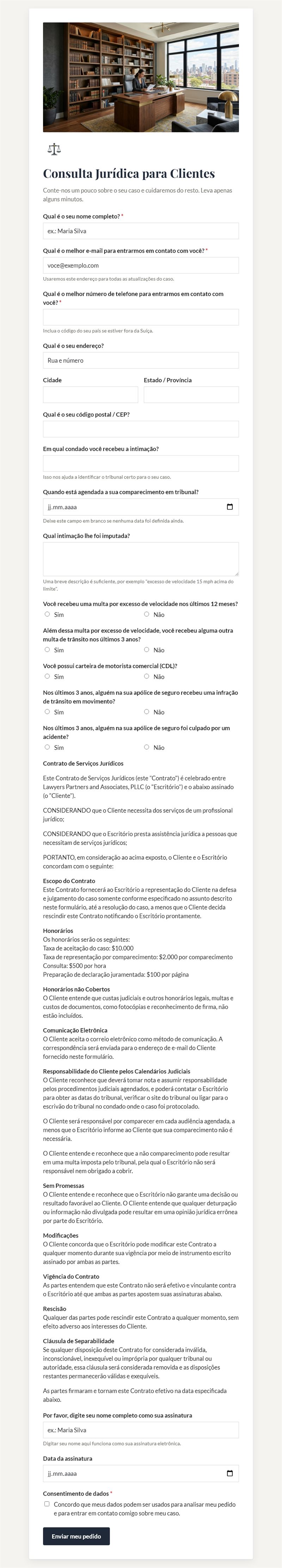 Triagem de Clientes Jurídicos