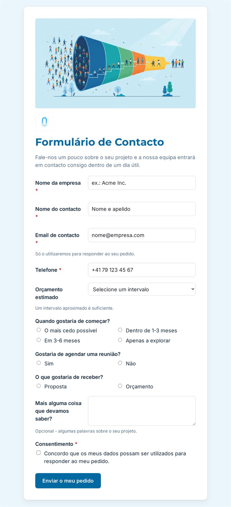 Formulário de Lead