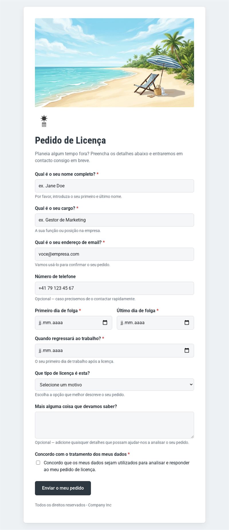 Pedido de Folga Online