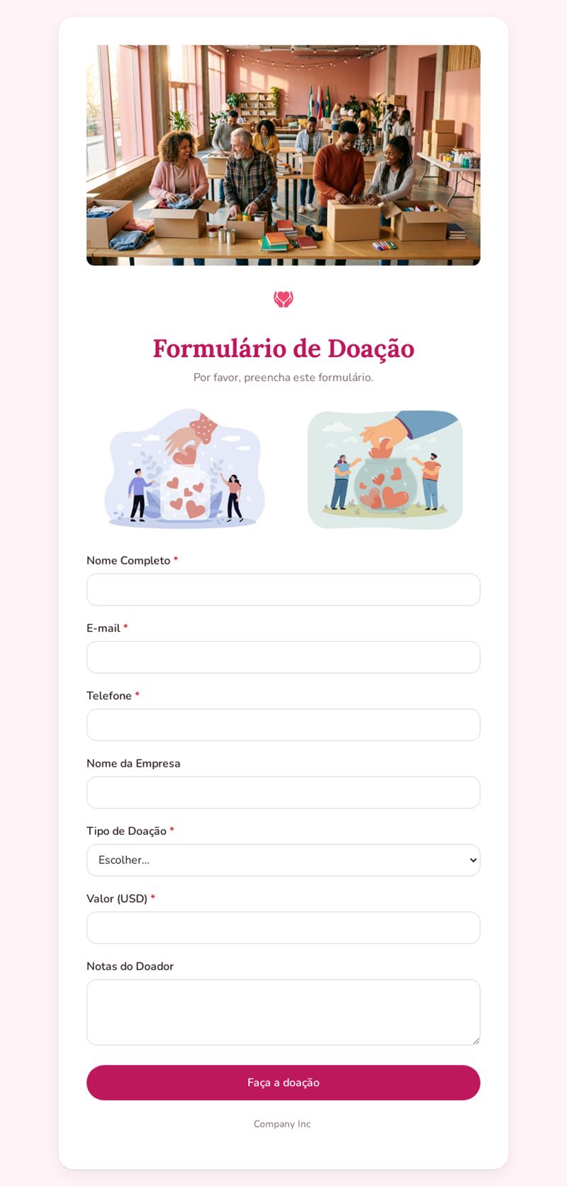 Formulário de Doação Online