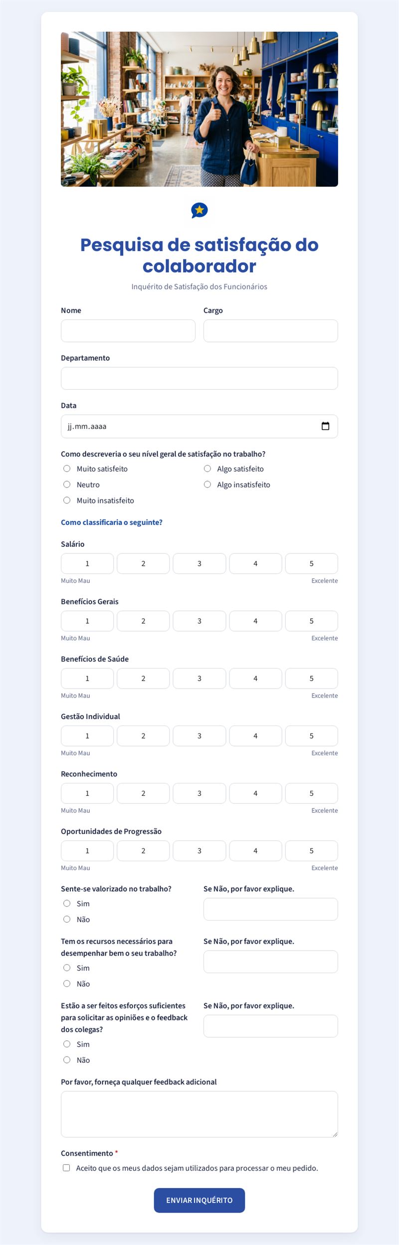 Pesquisa de satisfação do colaborador