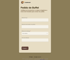 Pedido de Buffet Online