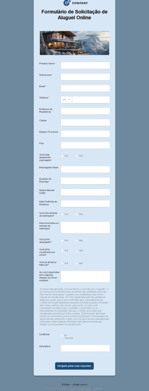 Solicitação de Aluguel Online