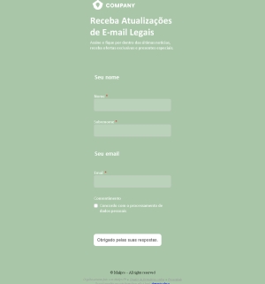 Receber Atualizações por E-mail