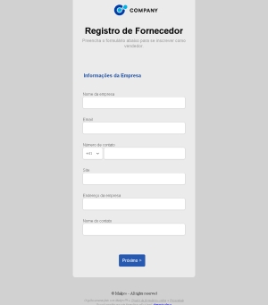 Registro de Fornecedores