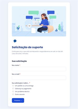Solicitação de suporte