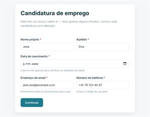 Formulário de Emprego