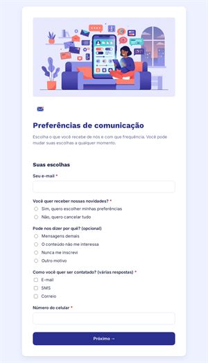 Preferências de comunicação