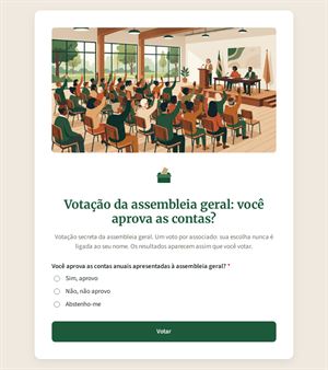 Votação da assembleia geral