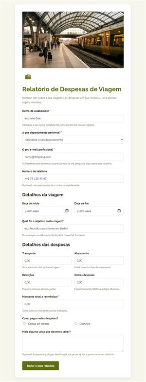 Relatório de Despesas de Viagem