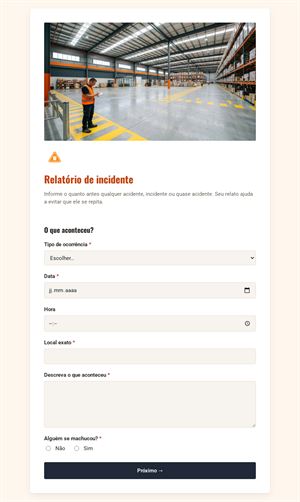 Relatório de incidente