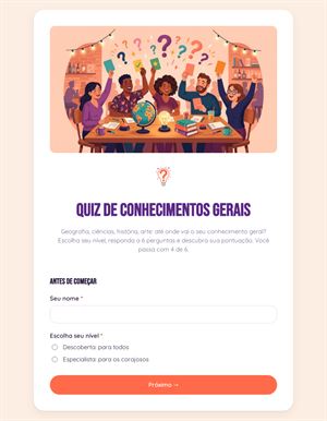 Quiz de conhecimentos gerais