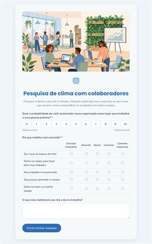 Pesquisa de clima com colaboradores