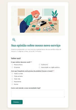 Sua opinião sobre nosso novo serviço
