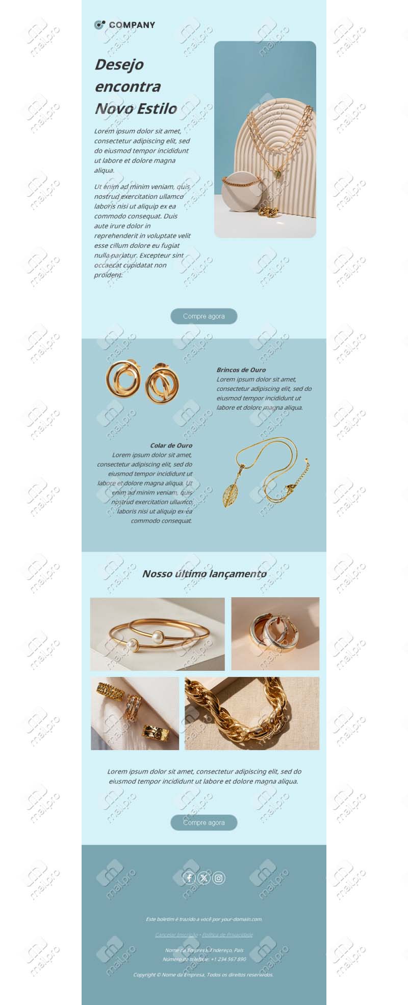 Modelos de Email de Joias