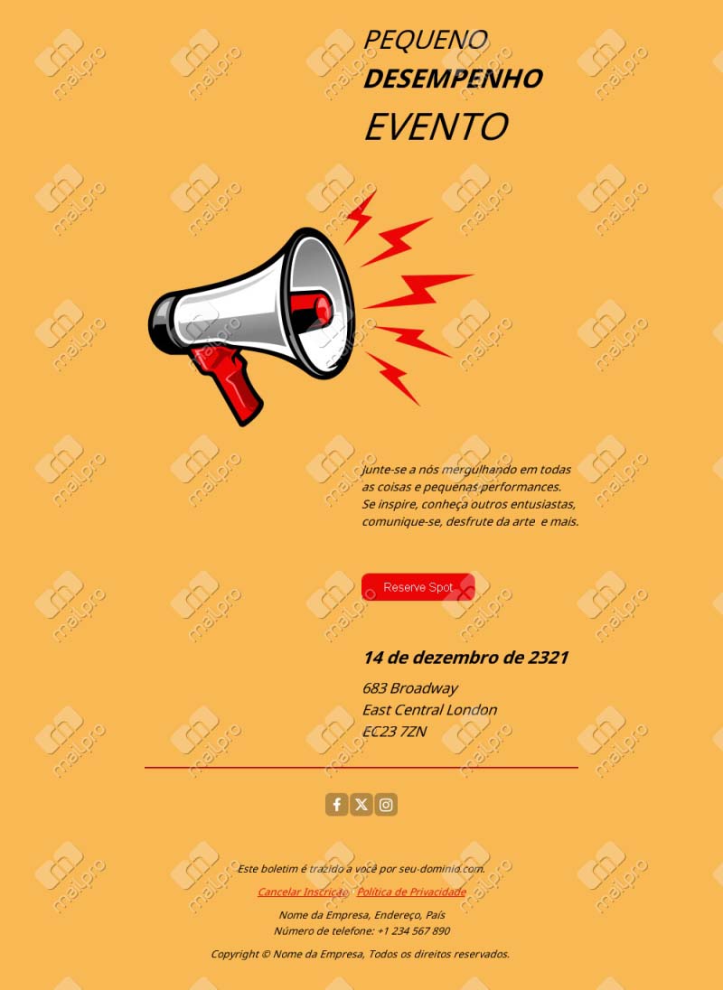 Modelo de Email de Convite para Eventos