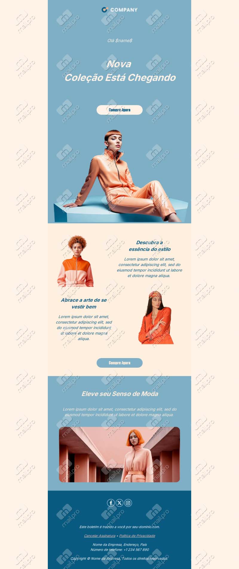 Modelos de Email de Moda