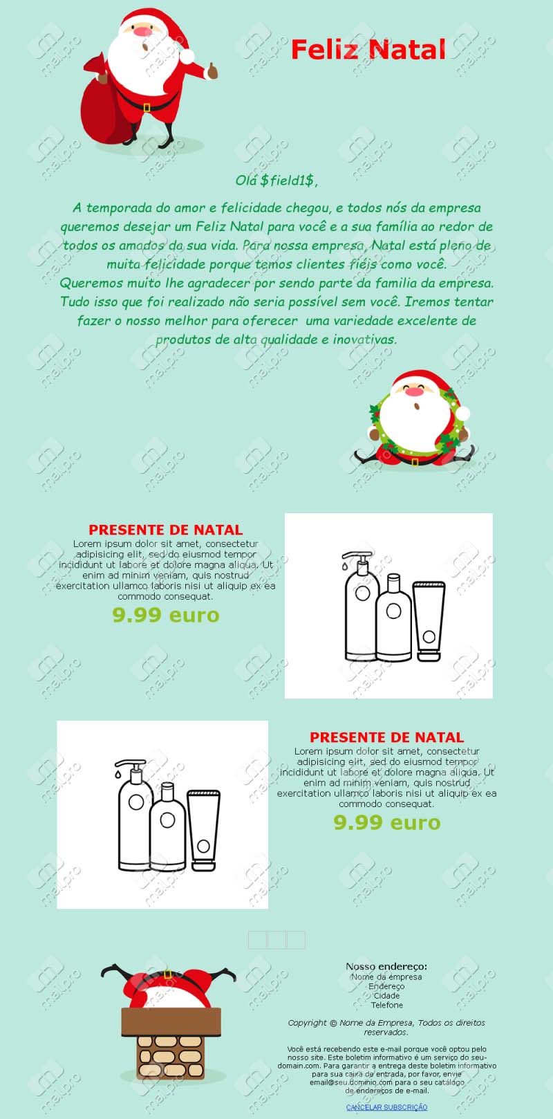 Modelos Email Natal