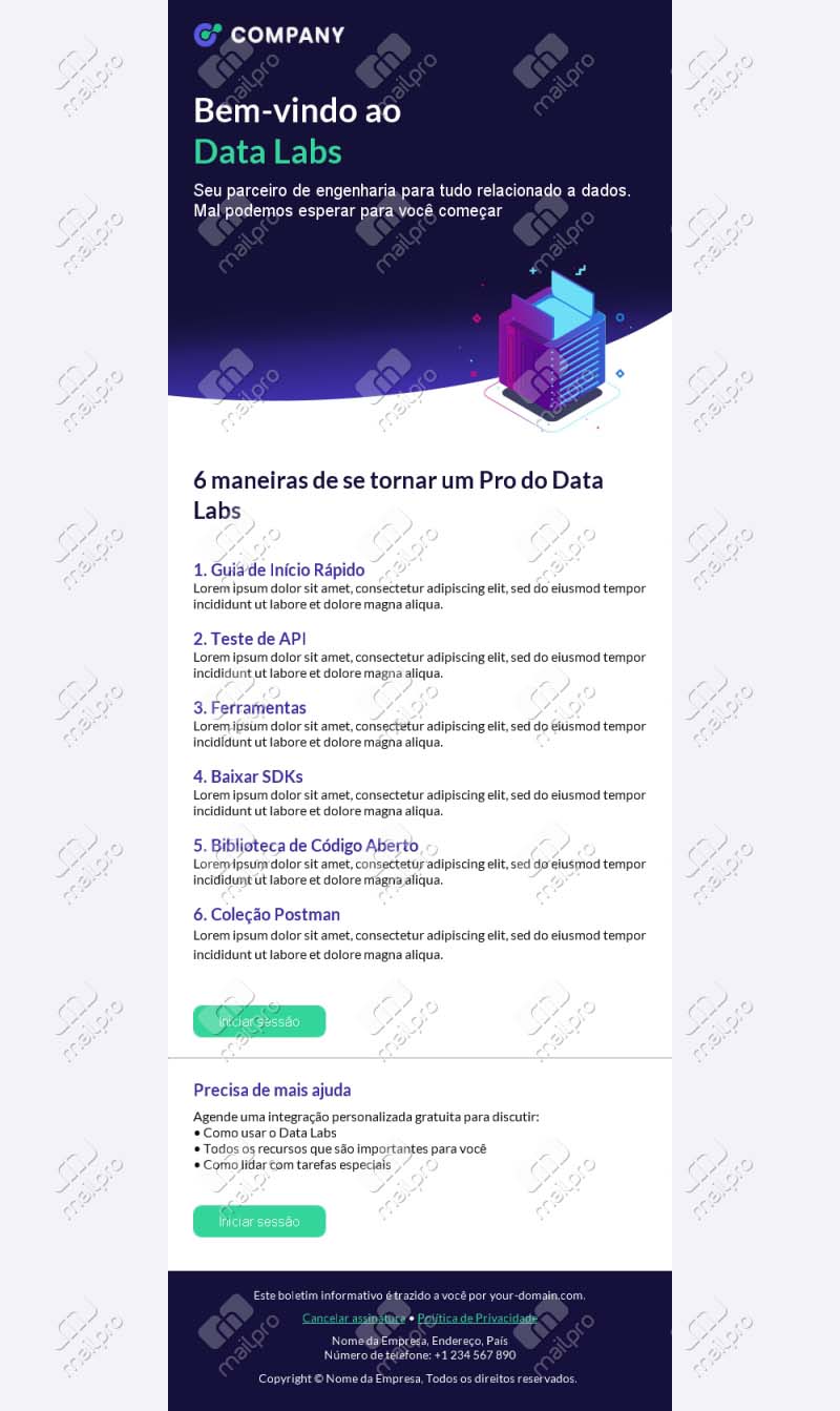 Boas Vindas com Beneficios Claros