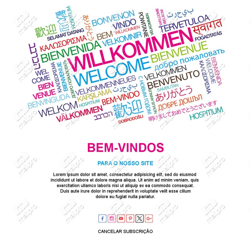 Mensagem de Boas-Vindas Amigável