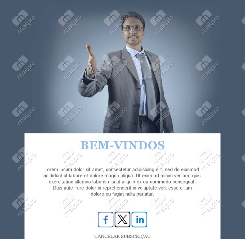 Mensagem de Boas-Vindas Suave