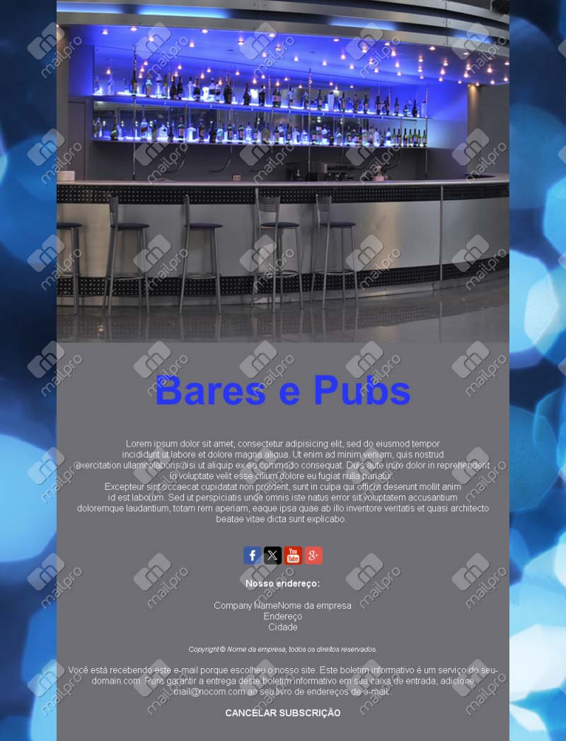 Cardápio e Novos Drinks