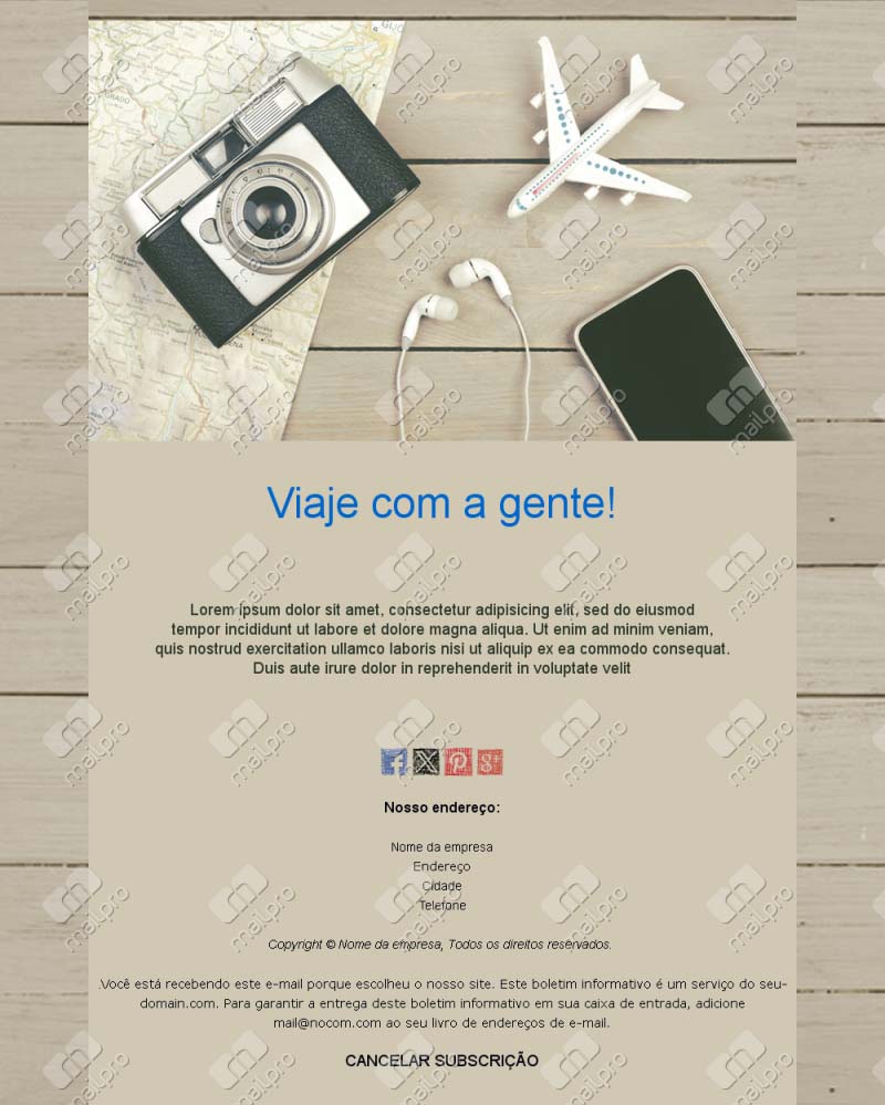 Newsletter Turismo Atraente