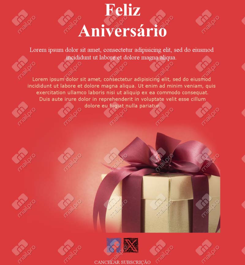 Modelos de Email de Aniversário