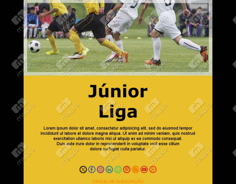 Email Equipa de Futebol
