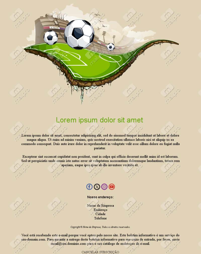 Email Clube Futebol Atualizações