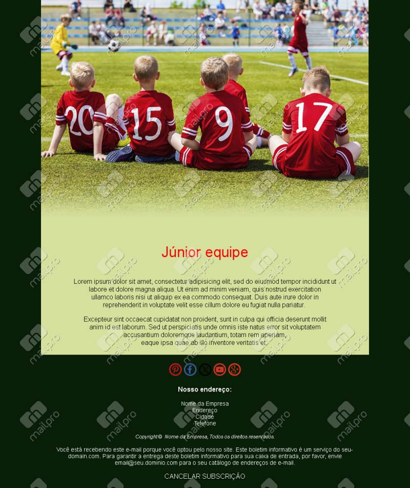 Email Futebol Resultados