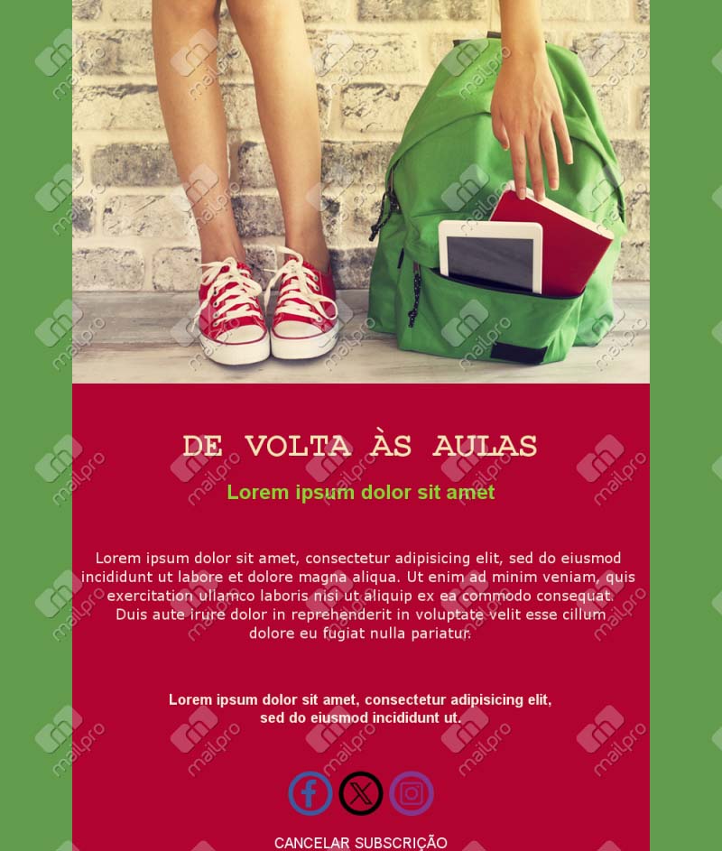 Email Escola Boletim