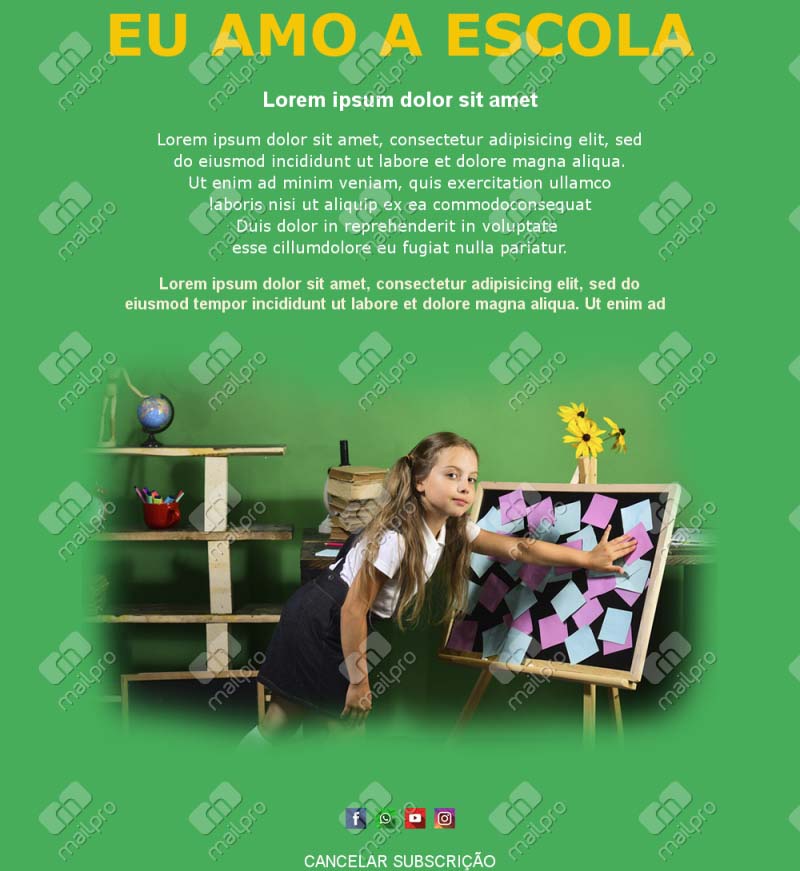 Email Escola Mensal