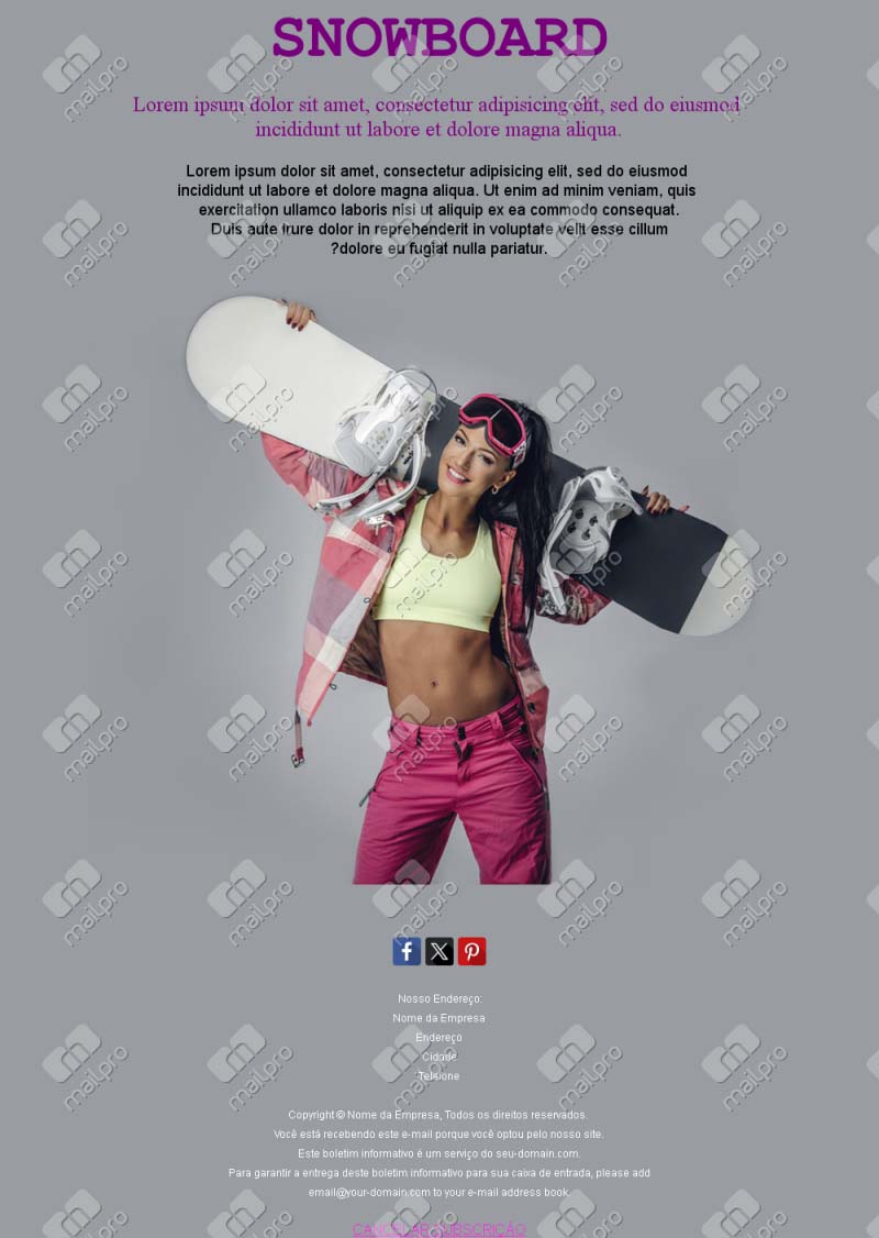Promoções Inverno e Snowboard