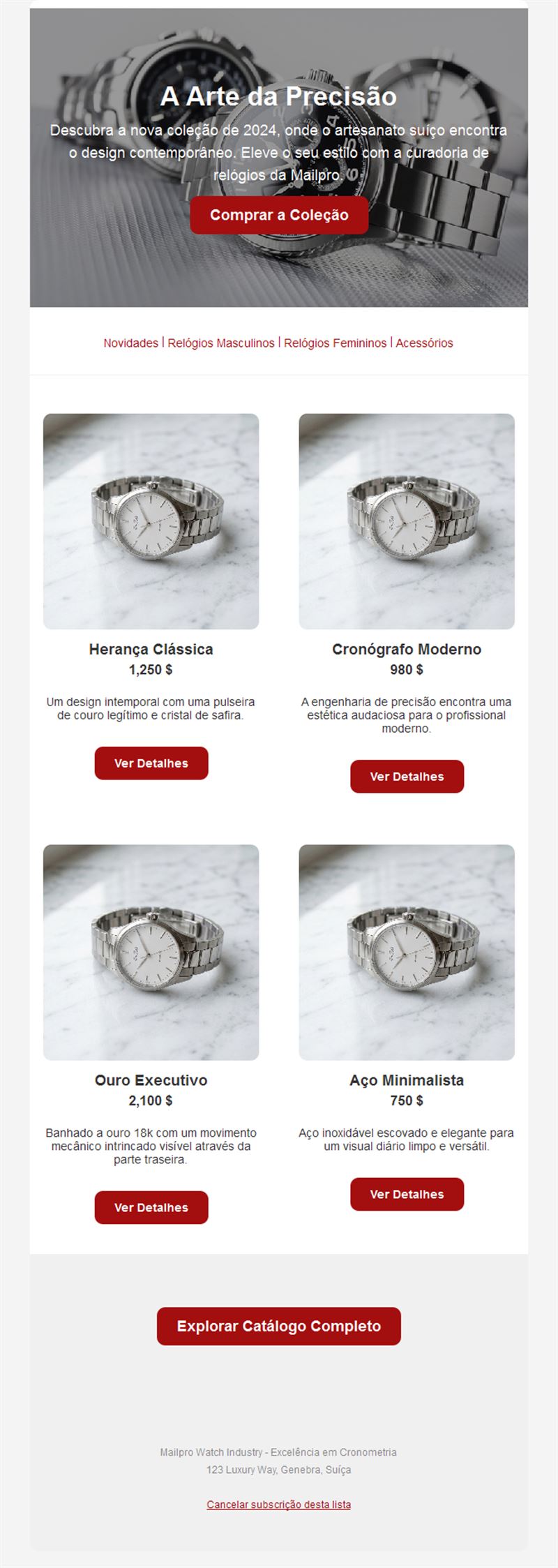 Luxury Watch Collection Templates