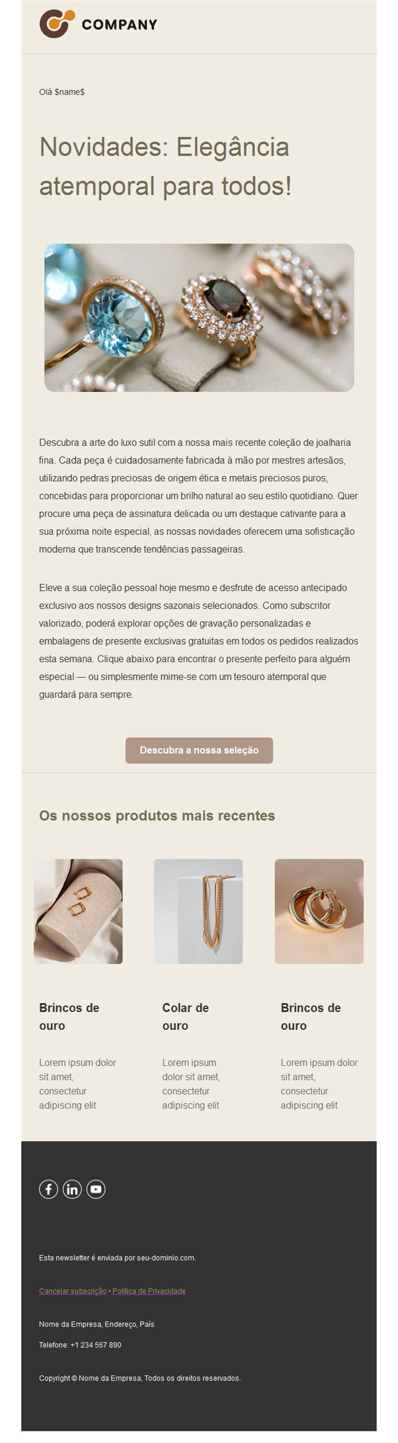 Elegant Jewelry Email Template