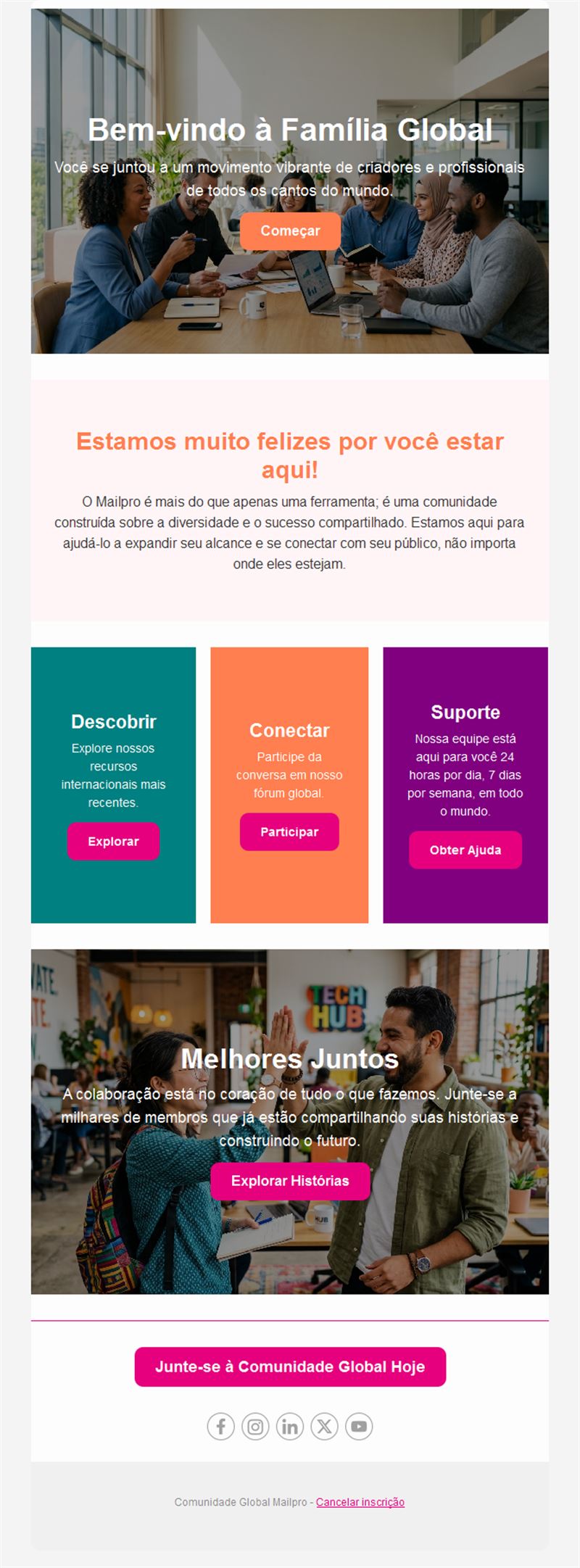 Welcome Email Updates